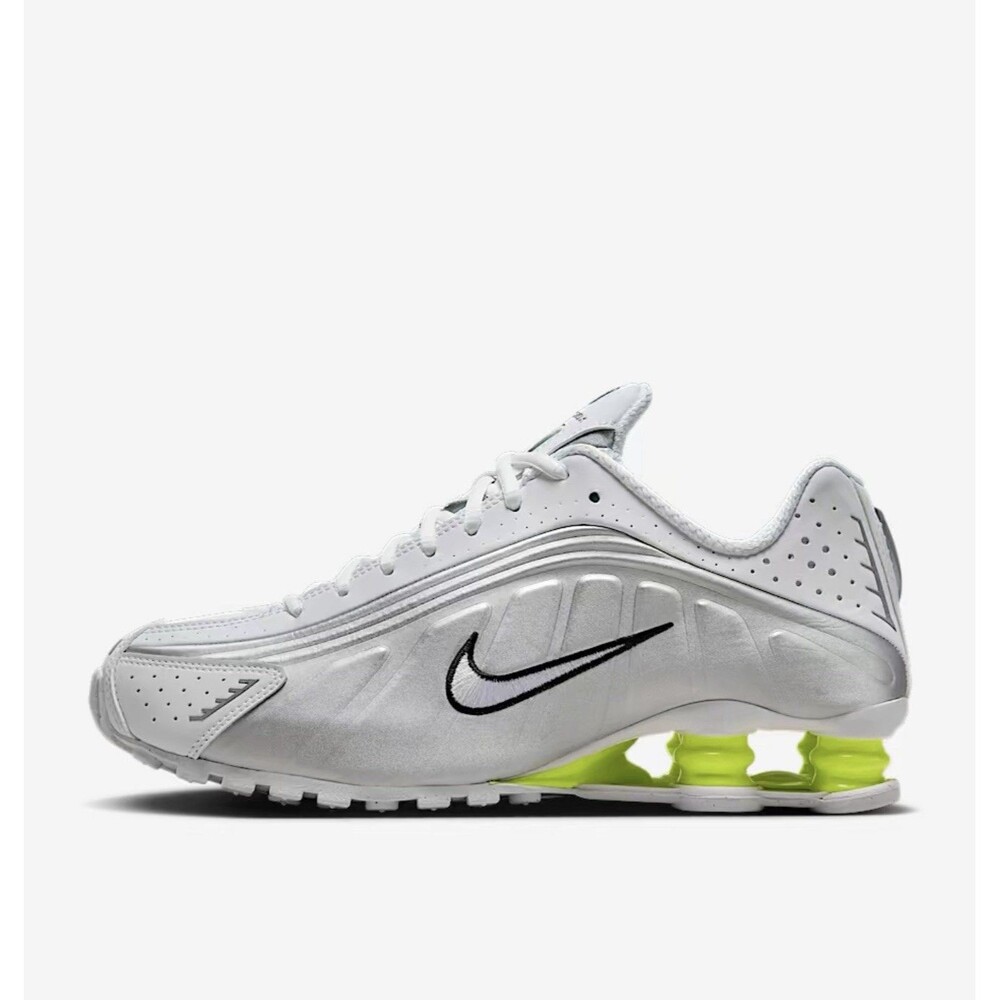 Nike Shox R4 White Metallic Silver Size 7.5 No Box Brand New